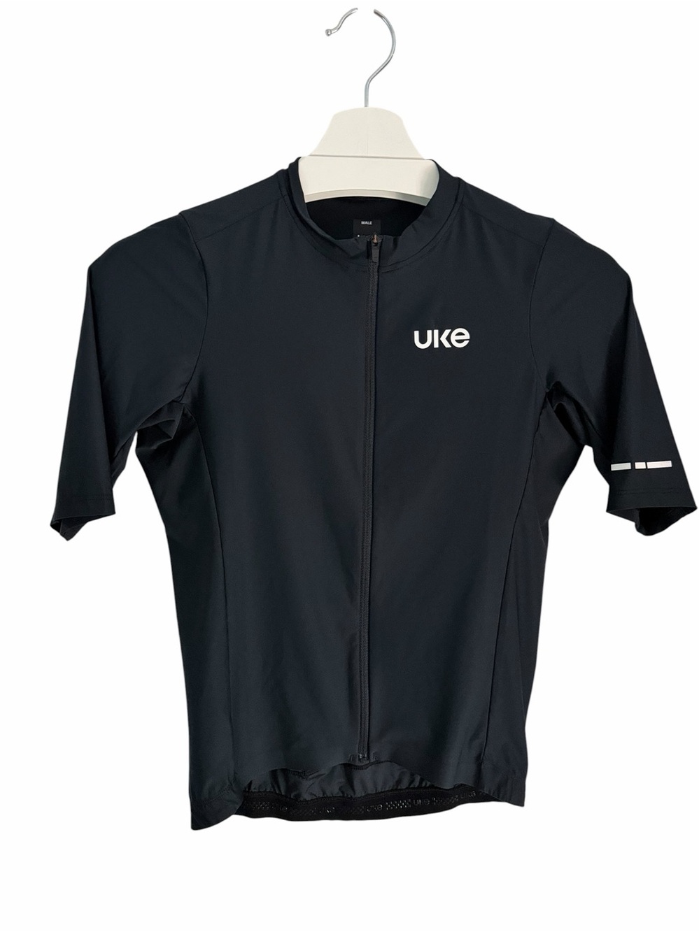 UKE Black Sky Cycling Jersey Road Bike UPF50+ YKK 3 Pocket men's xs - Picture 2 of 11